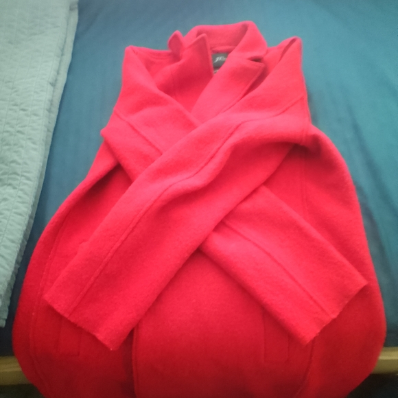 Red Double-Breasted Coat - Picture 2 of 3